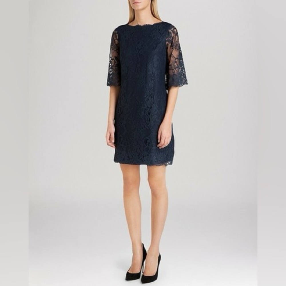 Ted Baker Laavia lace shift dress Navy Blue size 1